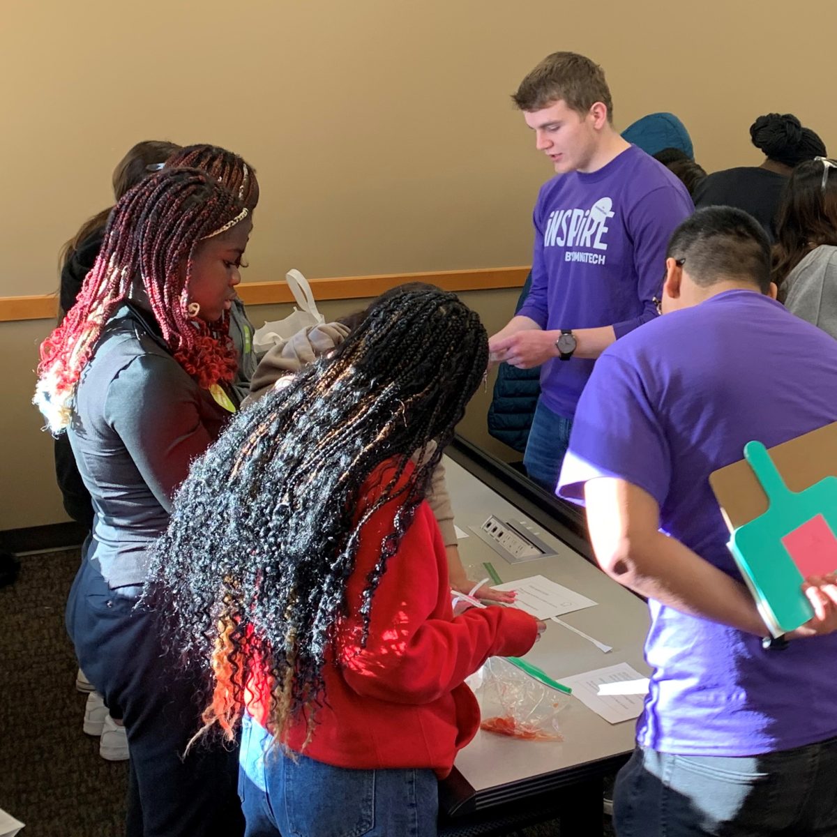 Students took part in the iNSPiRE by Omnitech workshop at the USD Sioux Falls campus on March 17.